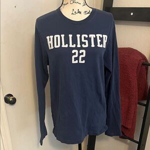 Hollister Y2K Blue Hollister 22 Graphic Pullover Long Sleeve Shirt 00’s Casual